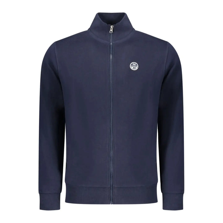 North Sails Blue Cotton Men Sweatshirt