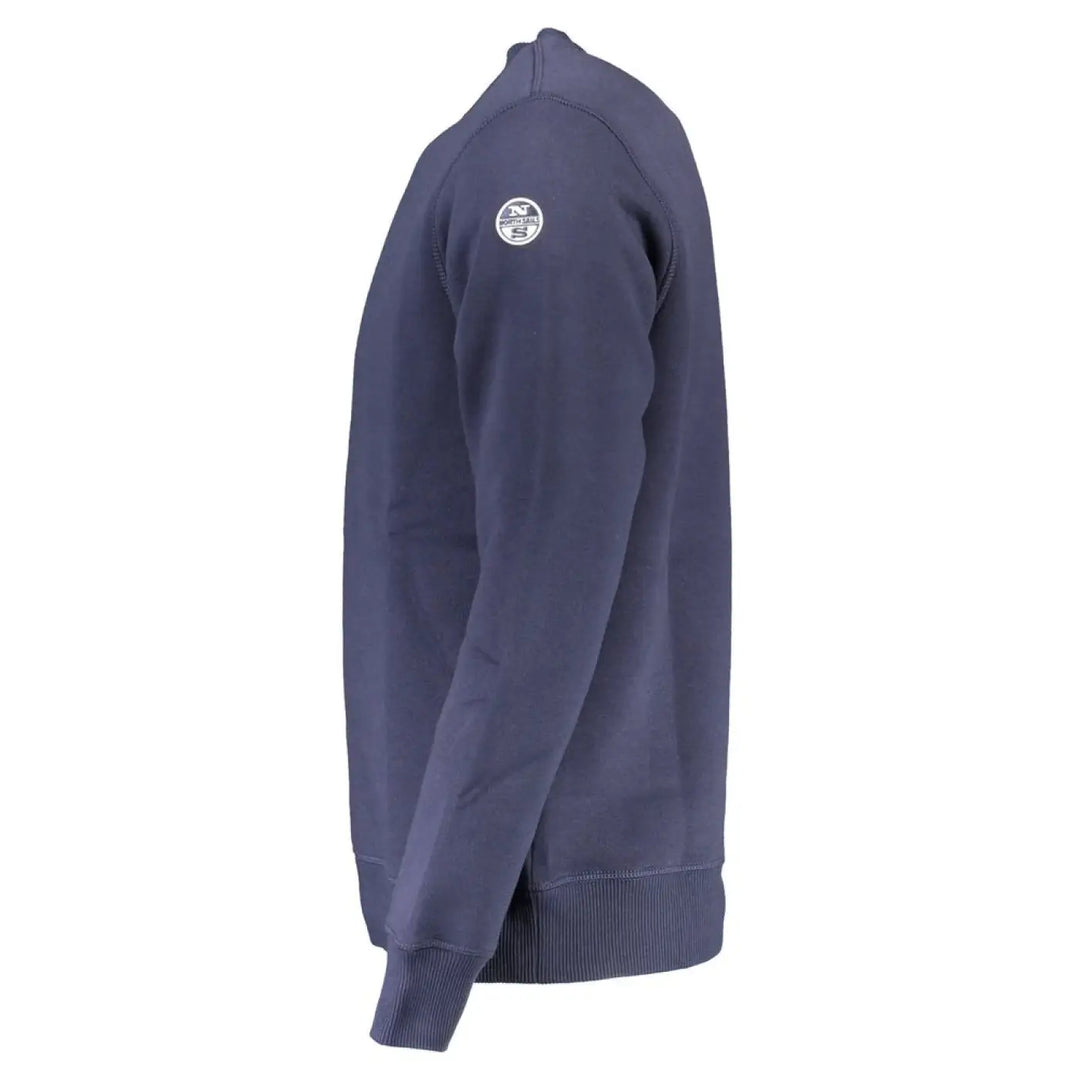North Sails Blue Cotton Men Sweatshirt
