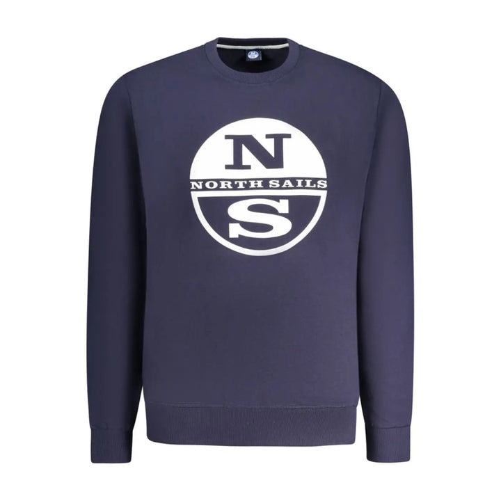 North Sails Blue Cotton Men Sweatshirt