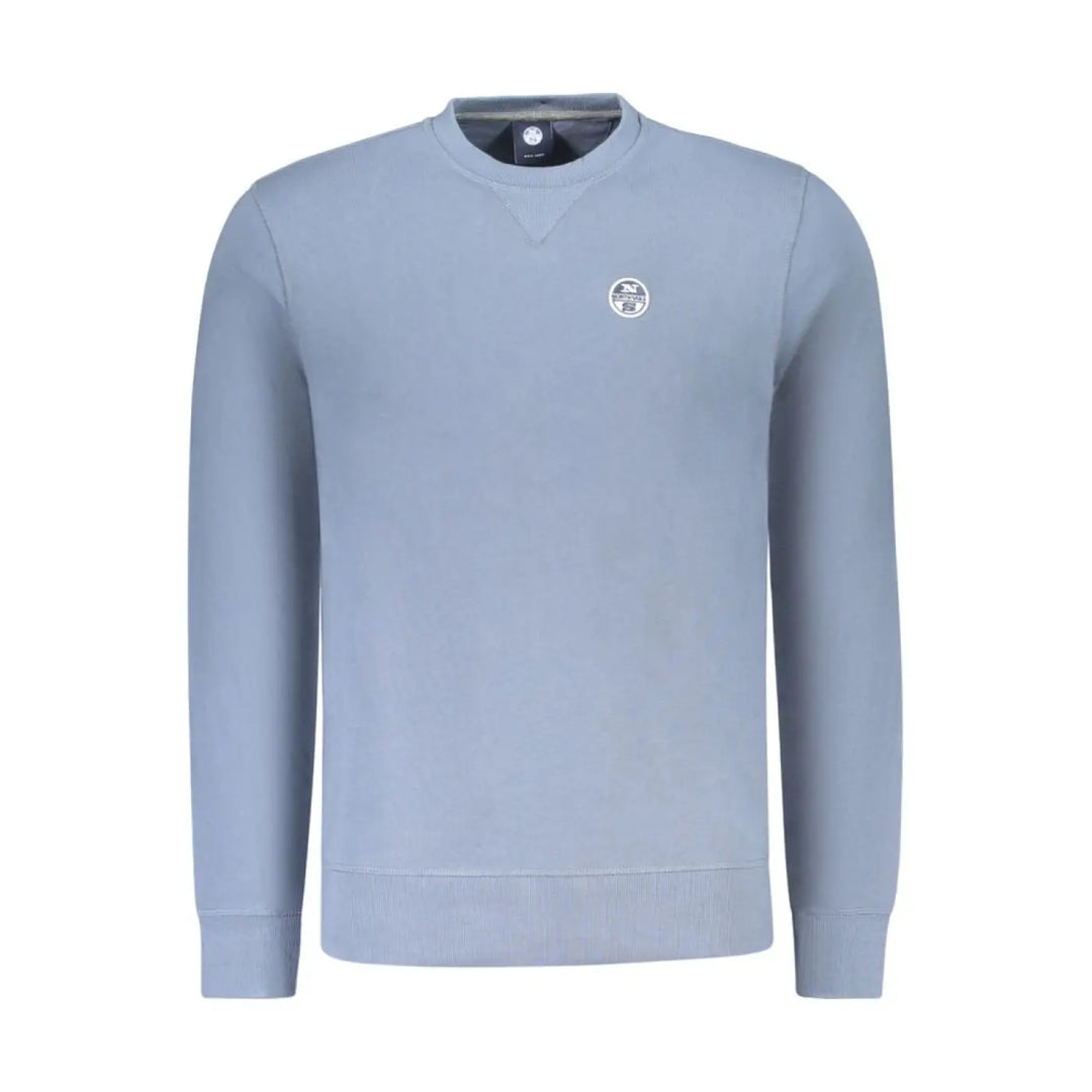 North Sails Blue Cotton Men Sweatshirt