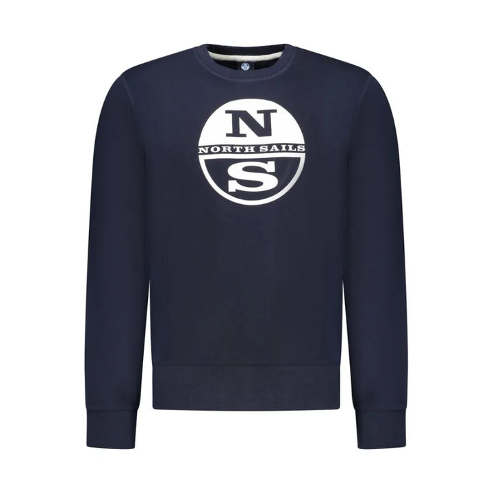 North Sails Blue Cotton Men Sweatshirt