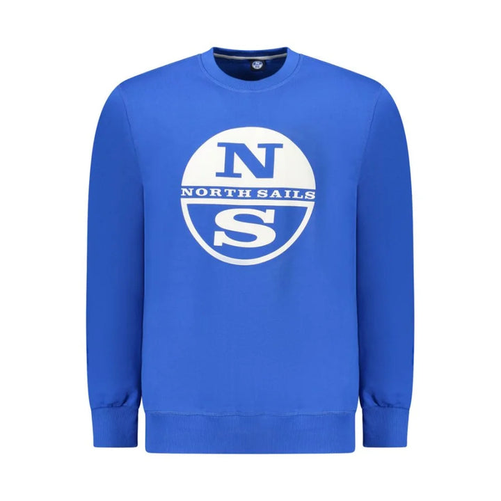 North Sails Blue Cotton Men Sweatshirt