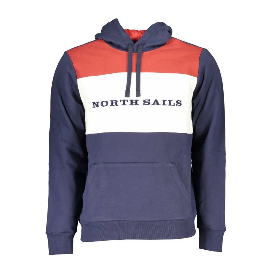 North Sails Blue Cotton Men Sweatshirt
