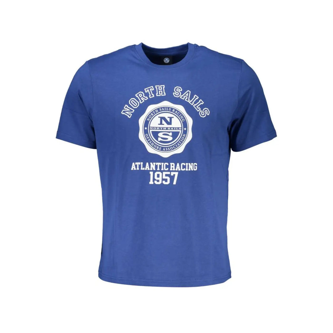 North Sails Blue Cotton Men T-shirt