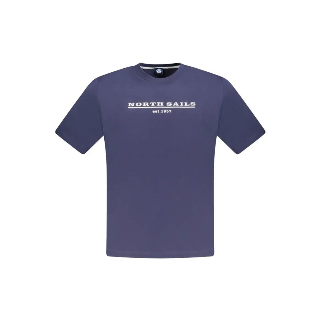 North Sails Blue Cotton Men T-shirt
