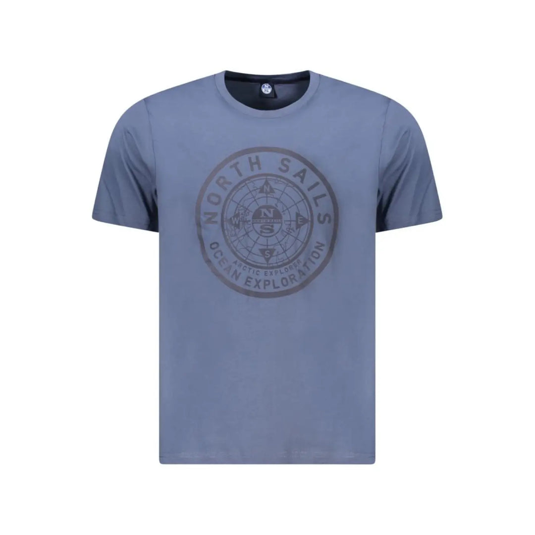 North Sails Blue Cotton Men T-shirt