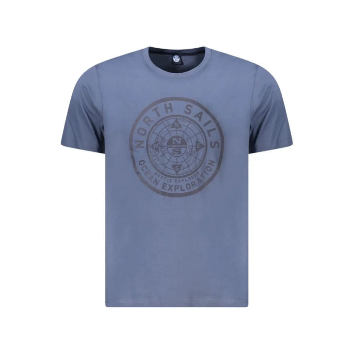 North Sails Blue Cotton Men T-shirt