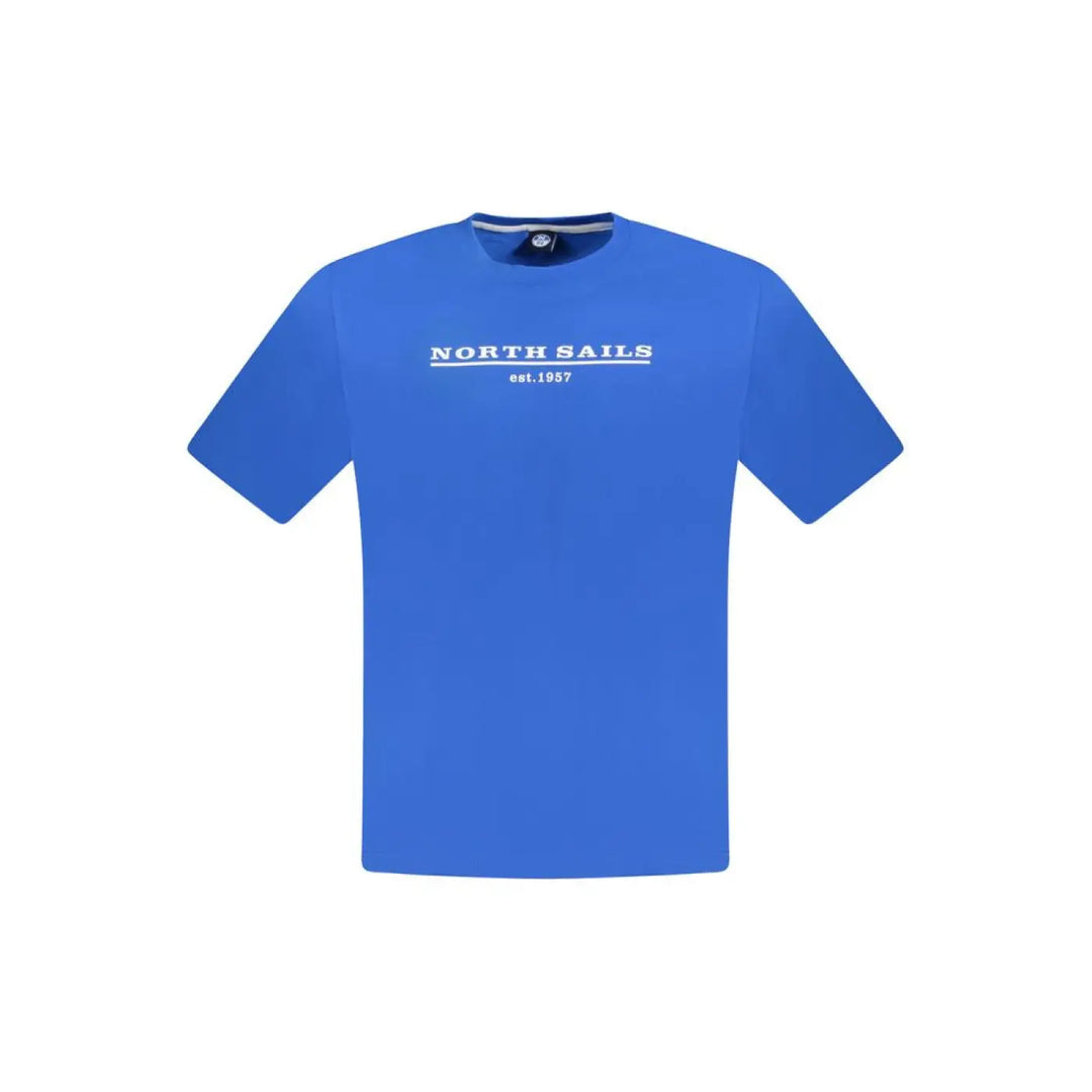 North Sails Blue Cotton Men T-shirt