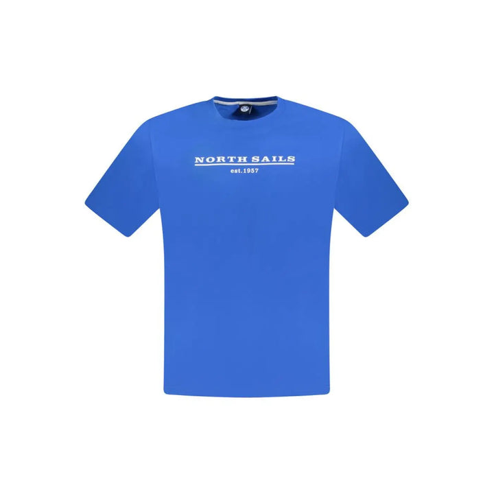 North Sails Blue Cotton Men T-shirt