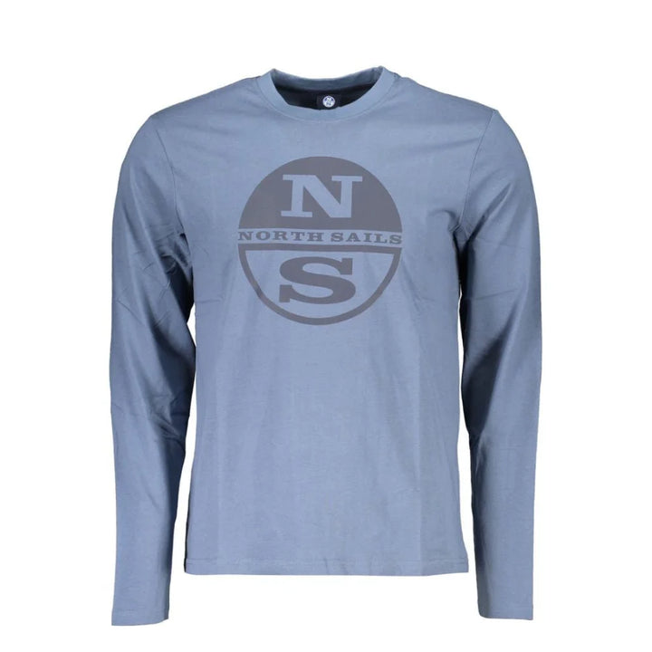 North Sails Blue Cotton Men T-Shirt