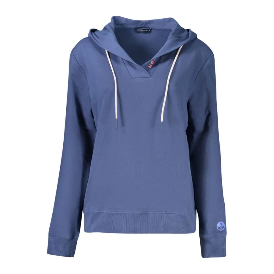 North Sails Blue Cotton Women Sweatshirt