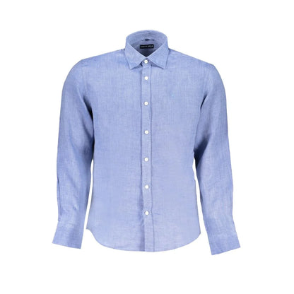 North Sails Blue Linen Dress Shirt