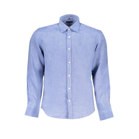 North Sails Blue Linen Dress Shirt