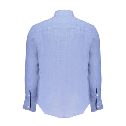 North Sails Blue Linen Dress Shirt
