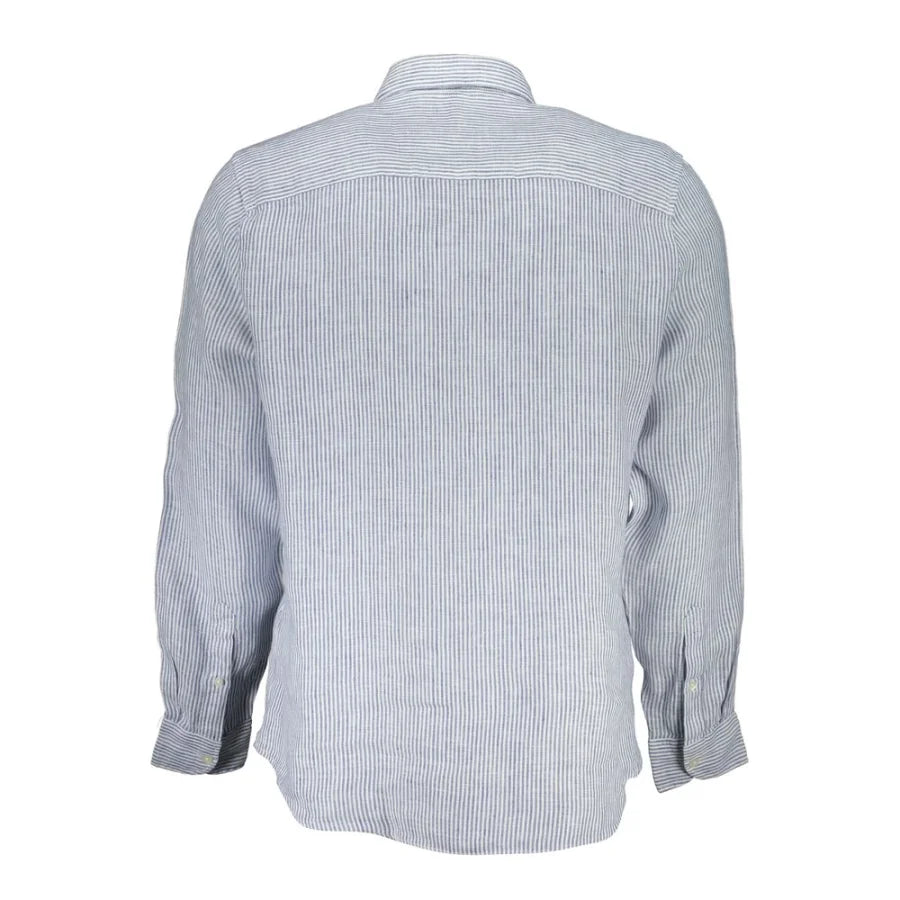 North Sails Blue Linen Men Shirt