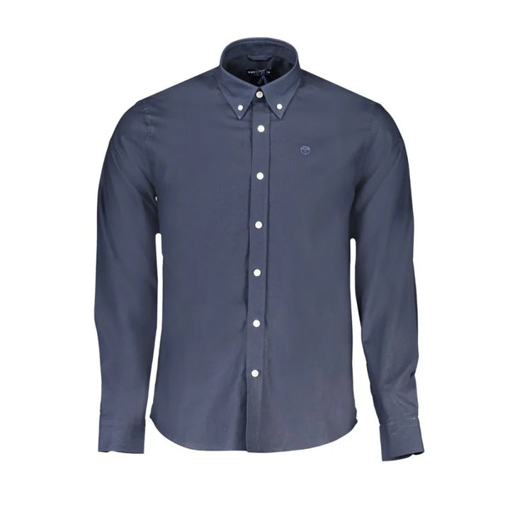 North Sails Blue Organic Cotton Men Shirt