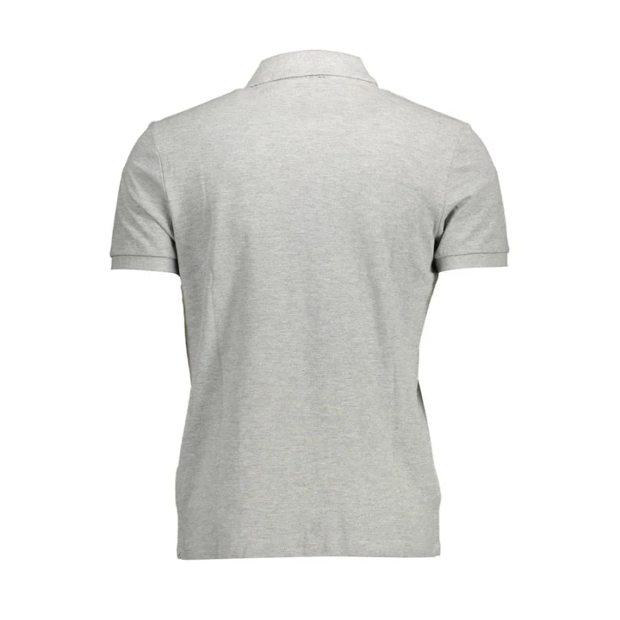 North Sails Gray Cotton Men Polo