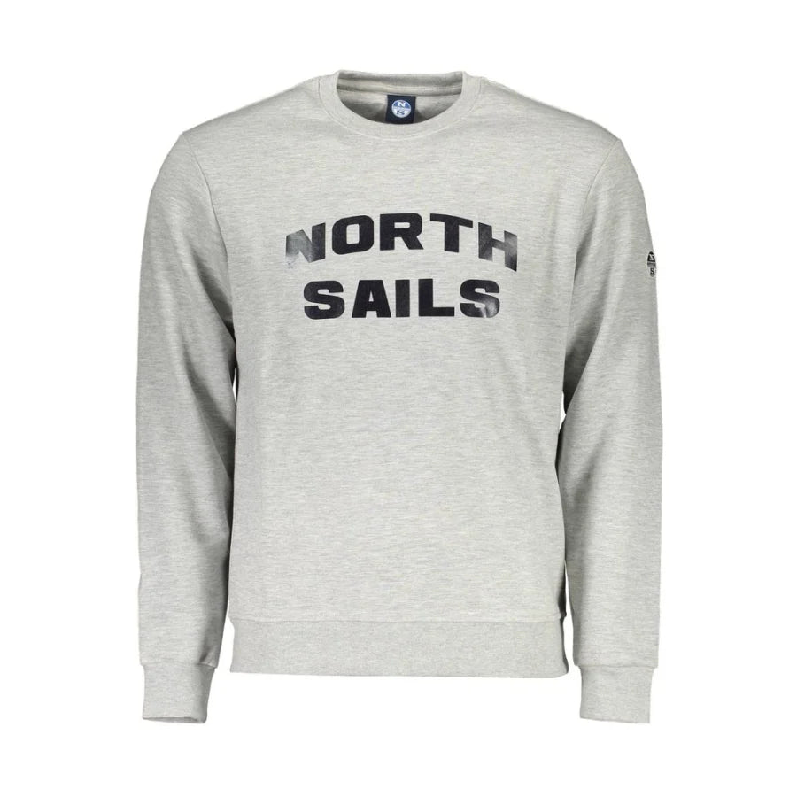 North Sails Gray Cotton Men Sweatshirt