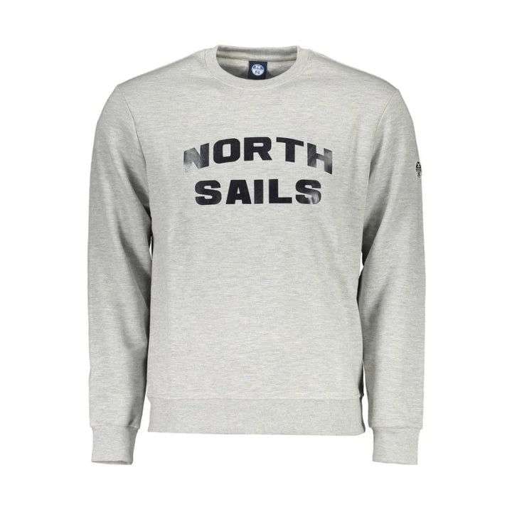 North Sails Gray Cotton Men Sweatshirt