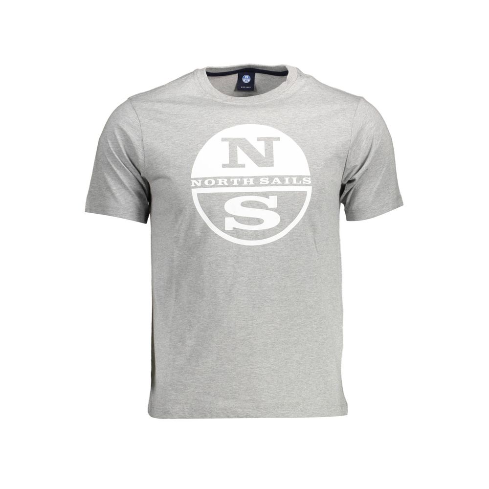 North Sails Gray Cotton Men T-shirt