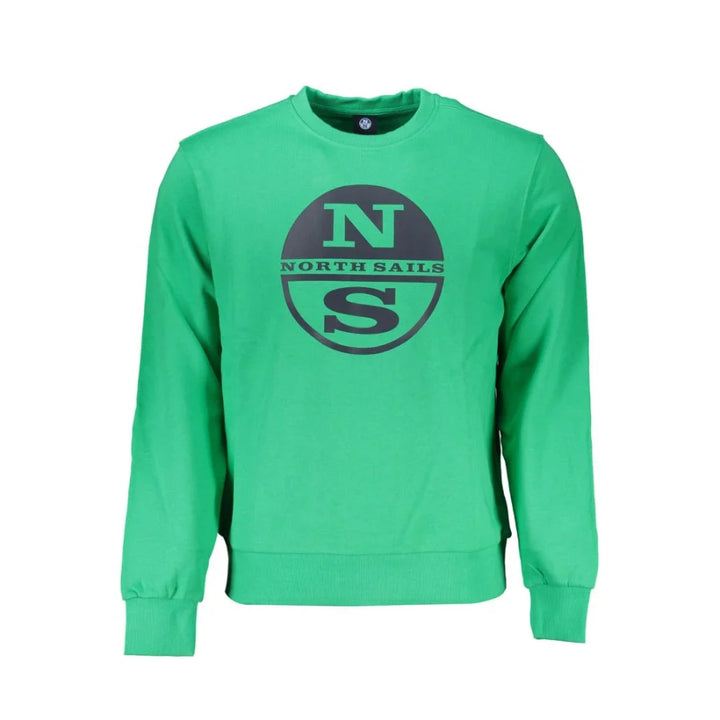 North Sails Green Cotton Men Sweater