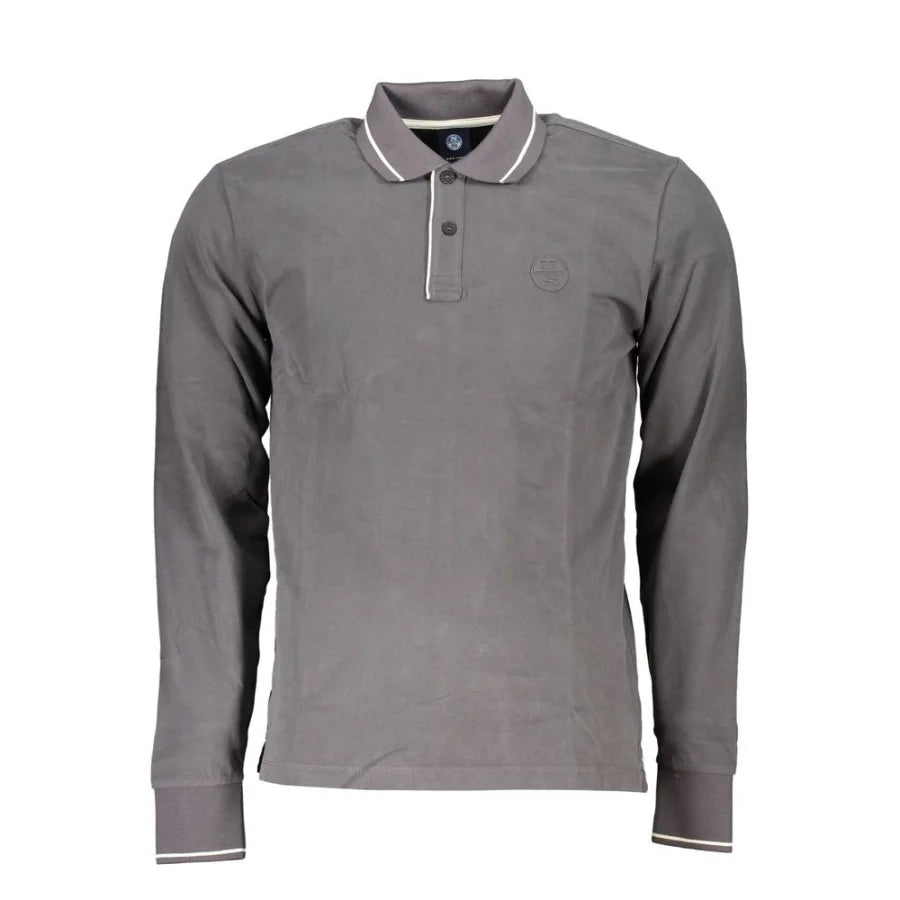North Sails Grigio Cotton Men Polo Shirt
