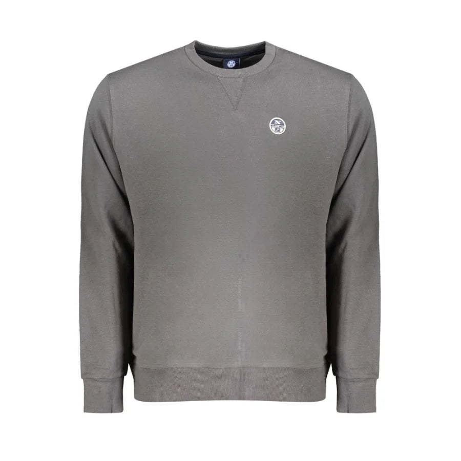 North Sails Grigio Cotton Men Sweatshirt