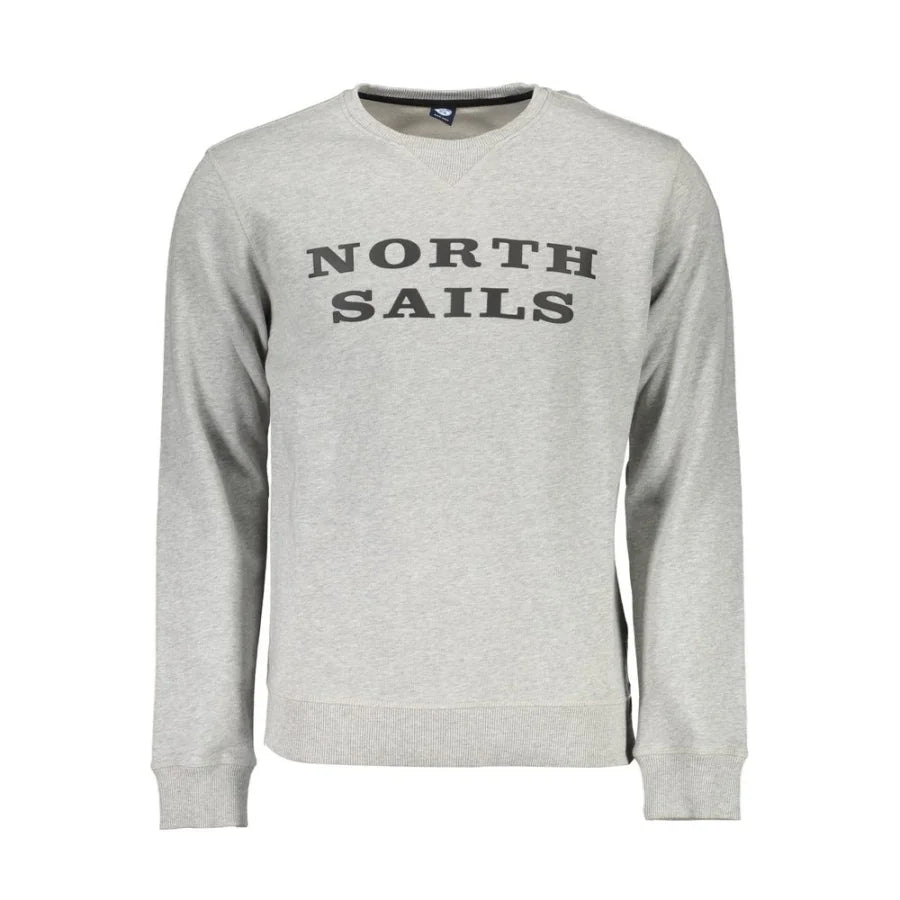North Sails Grigio Cotton Men Sweatshirt
