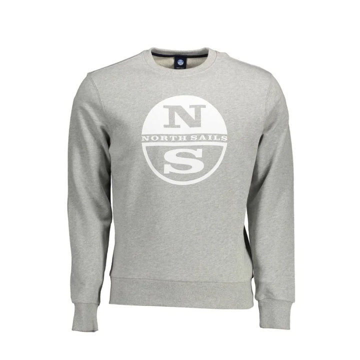 North Sails Grigio Cotton Men Sweatshirt