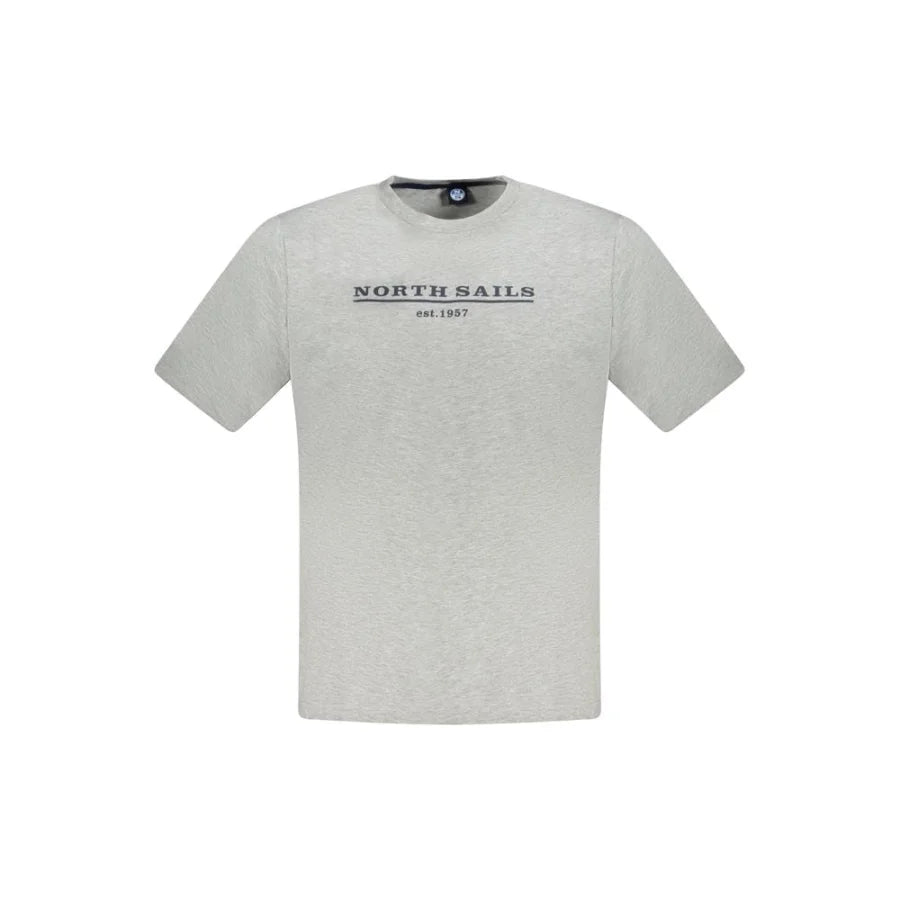 North Sails Grigio Cotton Men T-Shirt