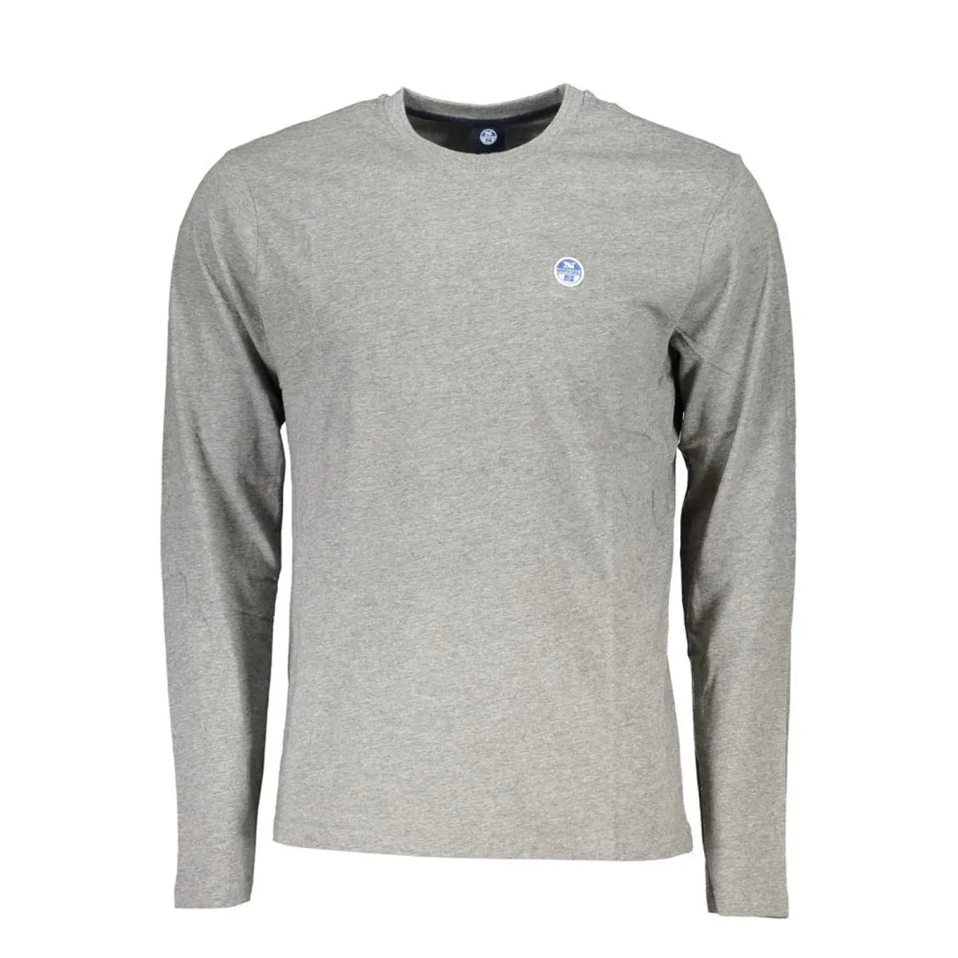 North Sails Grigio Cotton Men T-Shirt