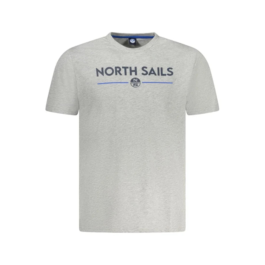 North Sails Grigio Cotton Men T-Shirt
