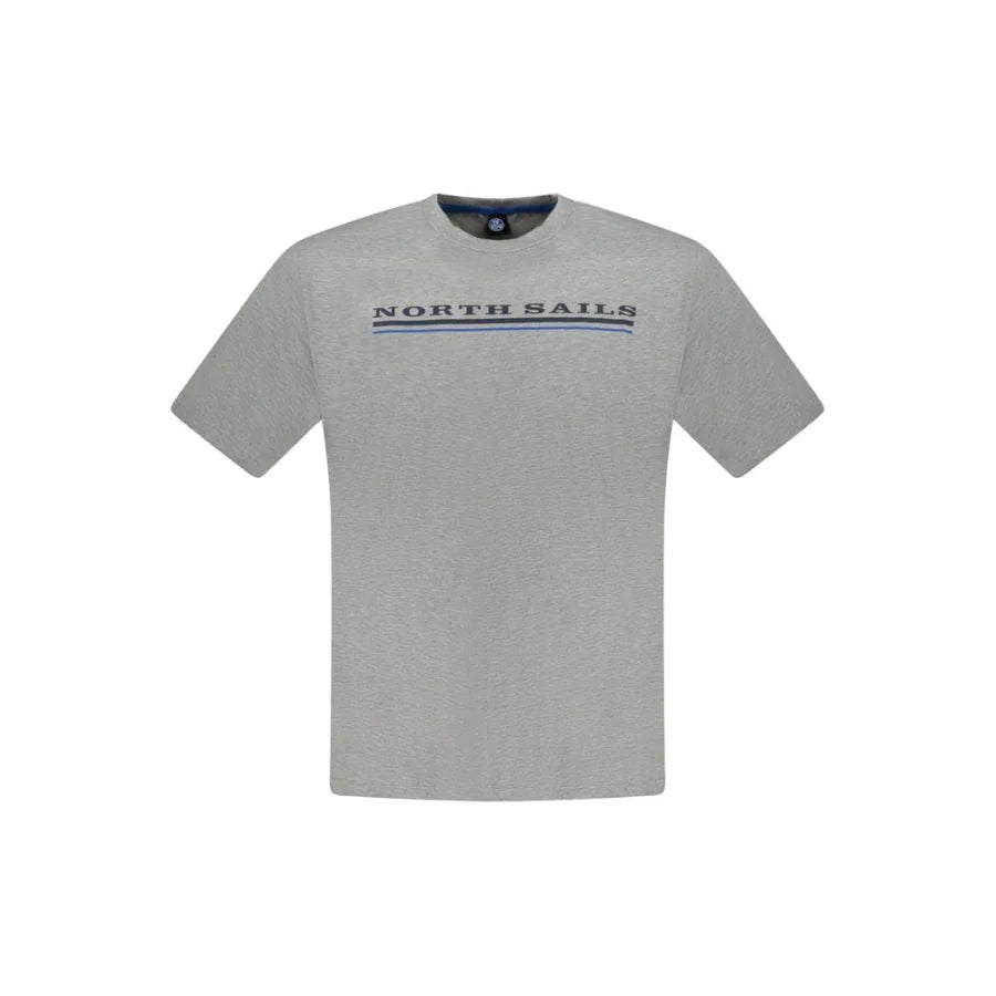 North Sails Grigio Cotton Men T-Shirt