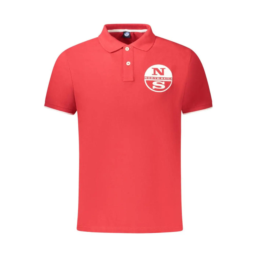 North Sails Red Cotton Men Polo