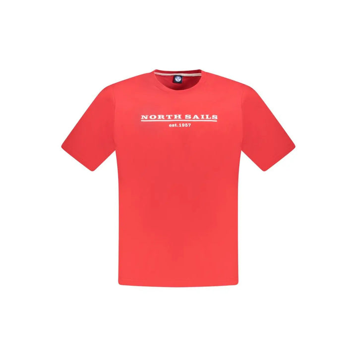 North Sails Red Cotton Men T-Shirt