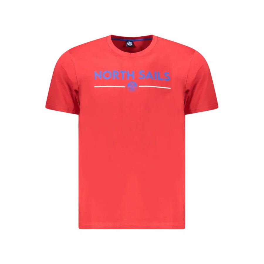 North Sails Red Cotton Men T-Shirt