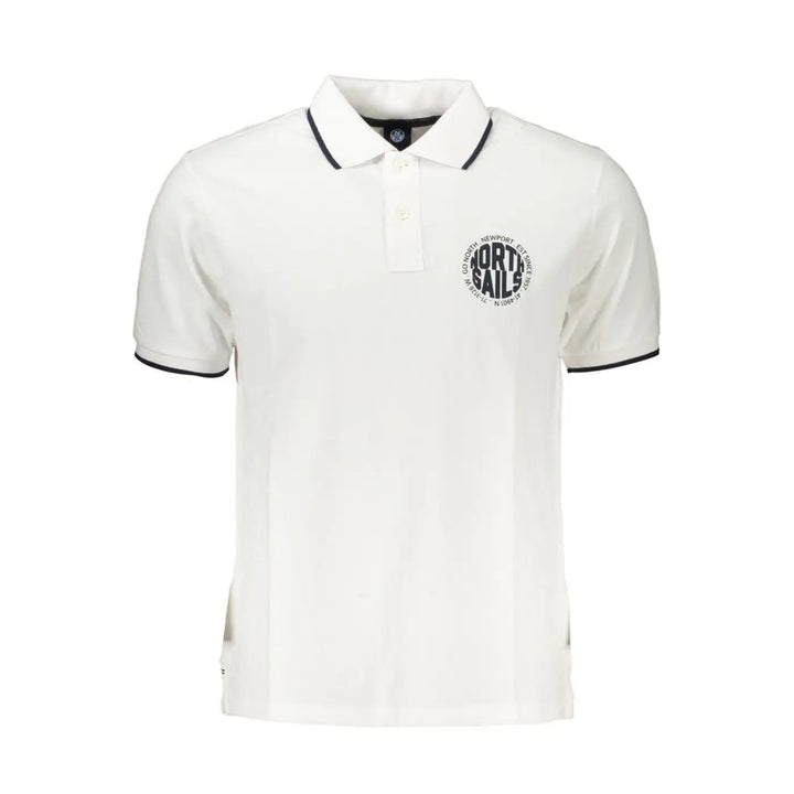 North Sails White Cotton Men Polo