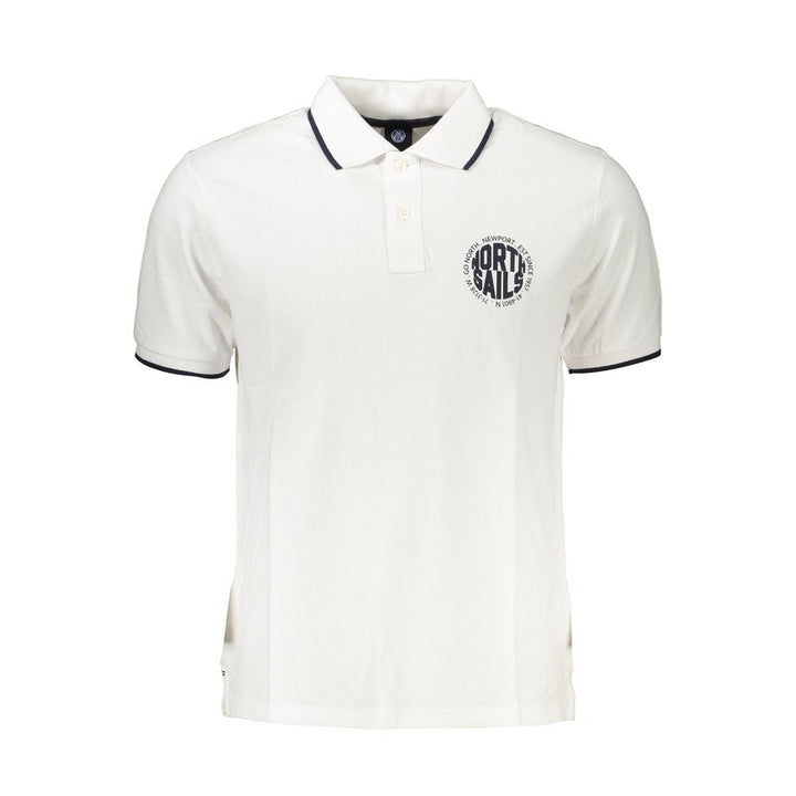 North Sails White Cotton Men Polo