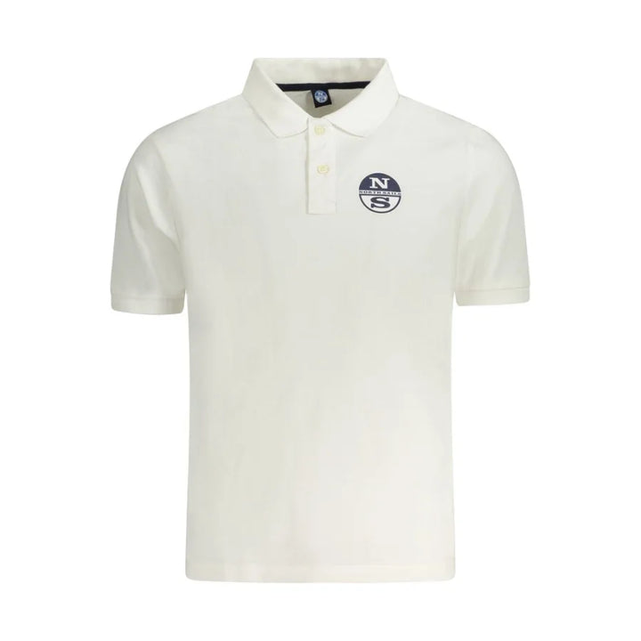 North Sails White Cotton Men Polo Shirt