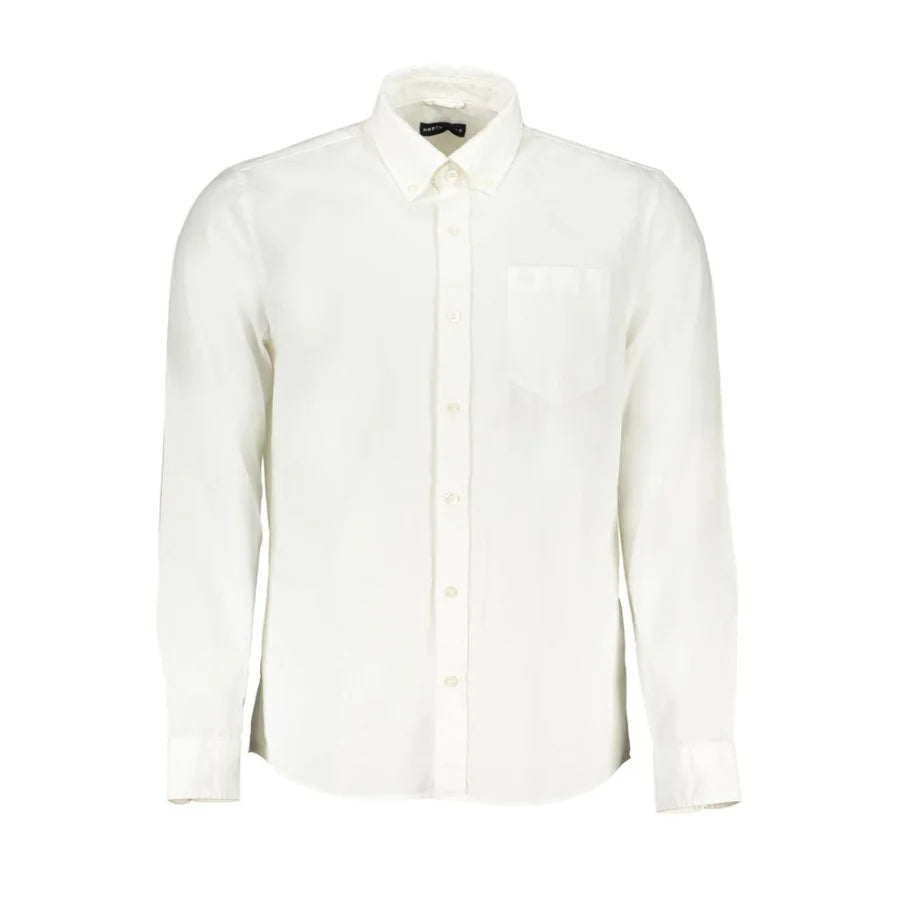 North Sails White Cotton Men Shirt