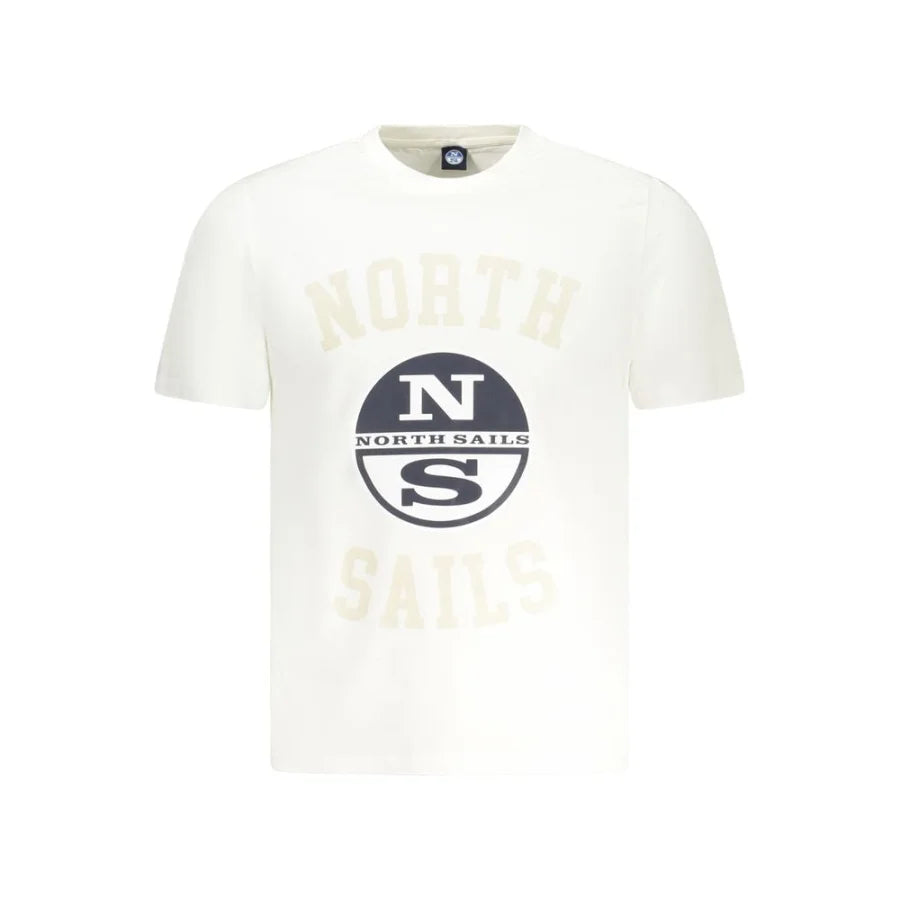 North Sails White Cotton Men T-Shirt