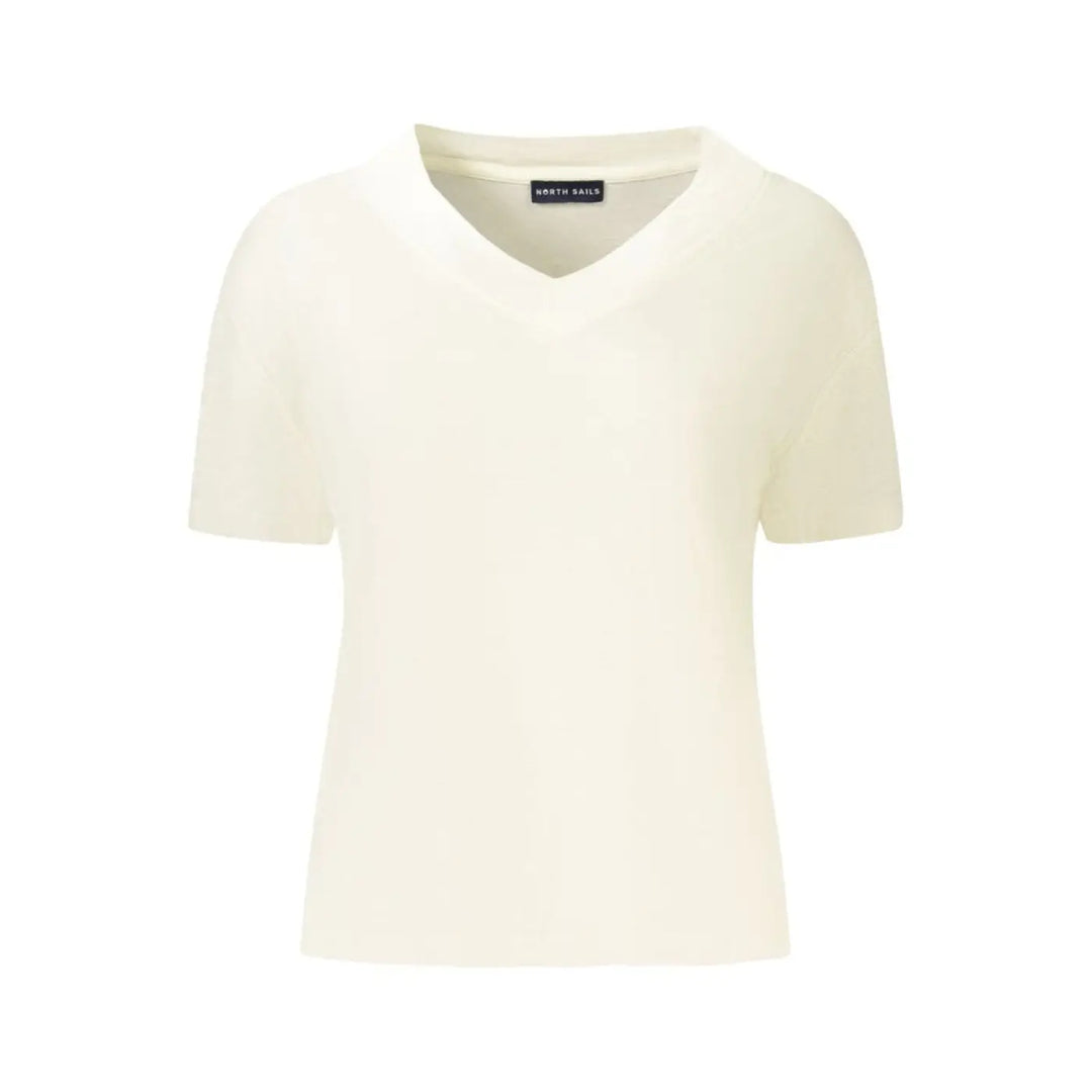 North Sails White Linen T-Shirt