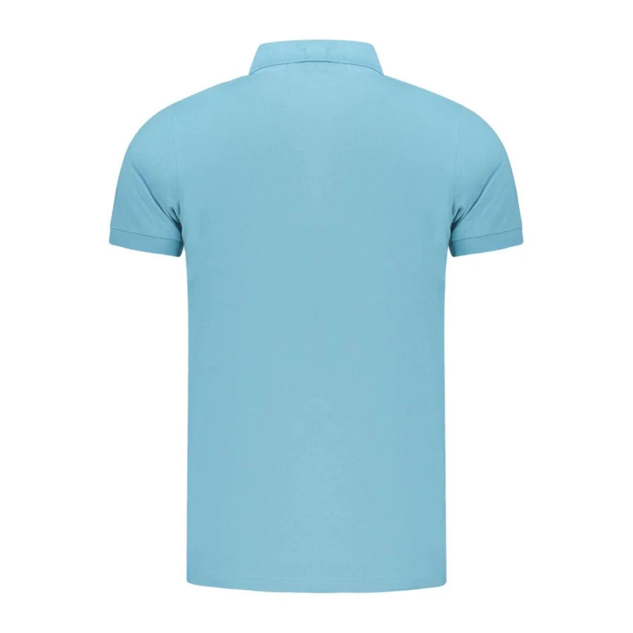 Norway 1963 Azzurro Cotton Mens Polo