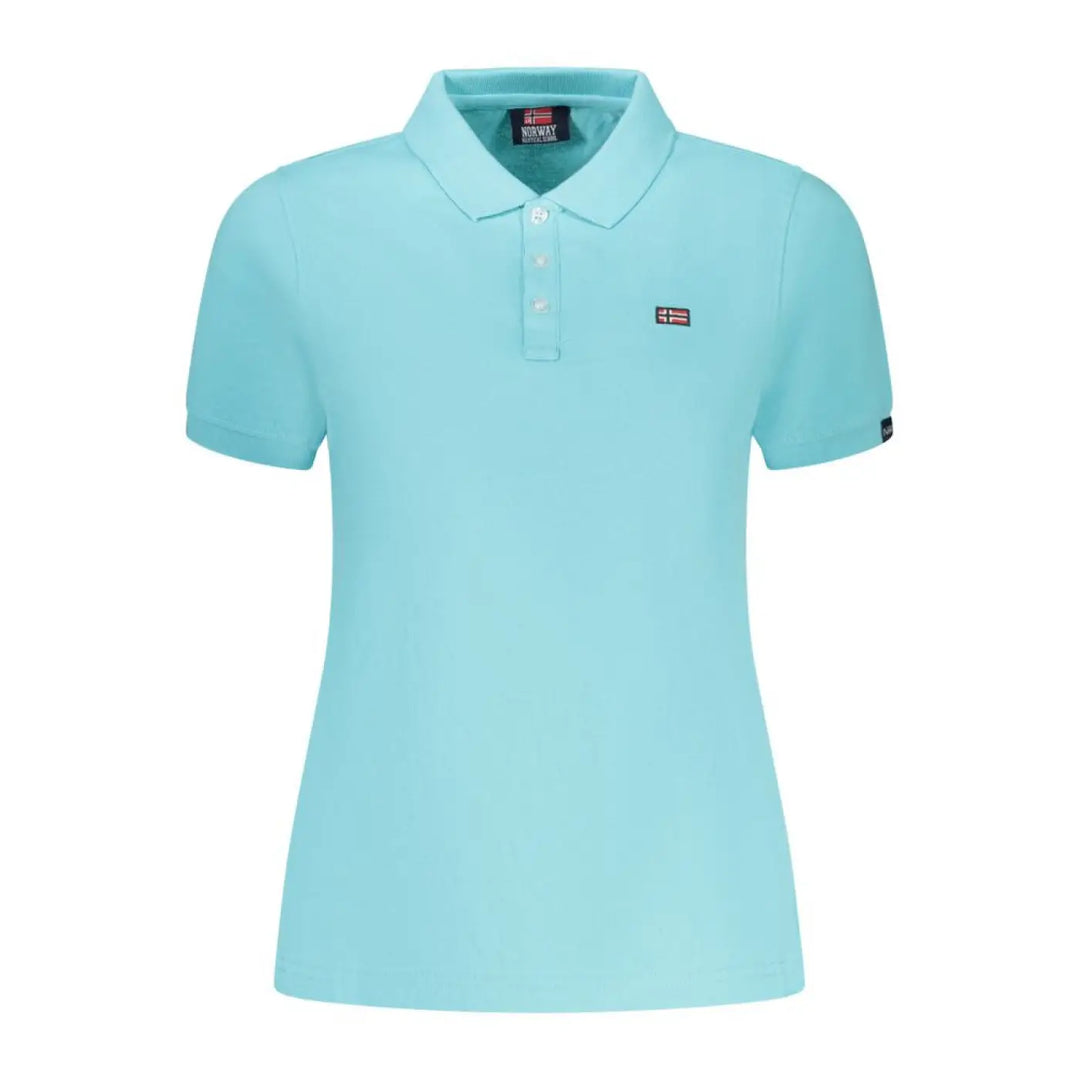 Norway 1963 Azzurro Cotton Womens Polo