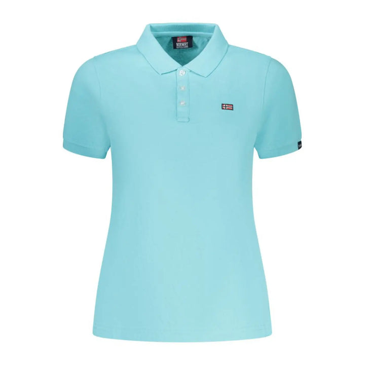 Norway 1963 Azzurro Cotton Womens Polo
