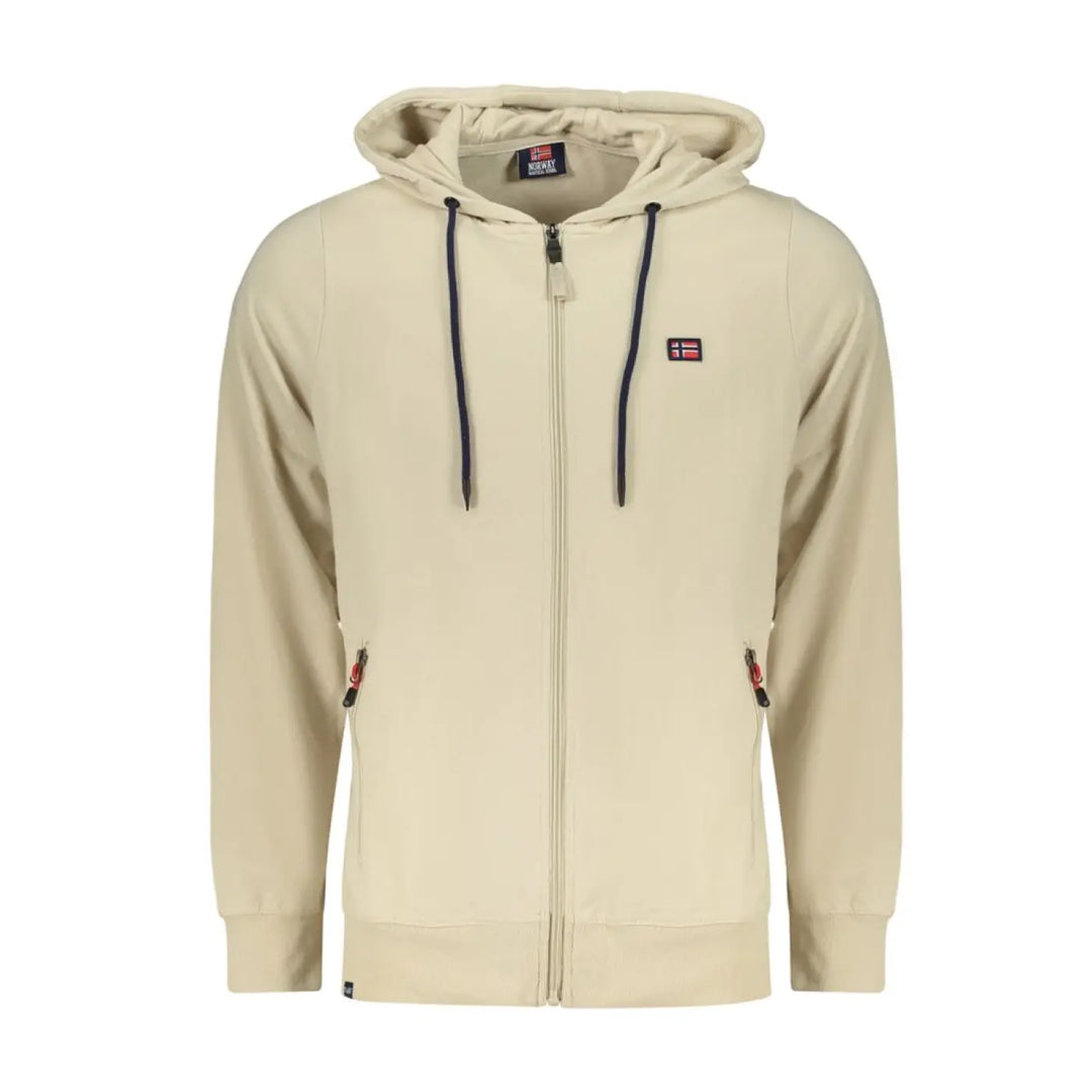 Norway 1963 Beige Cotton Men’s Hooded Sweatshirt