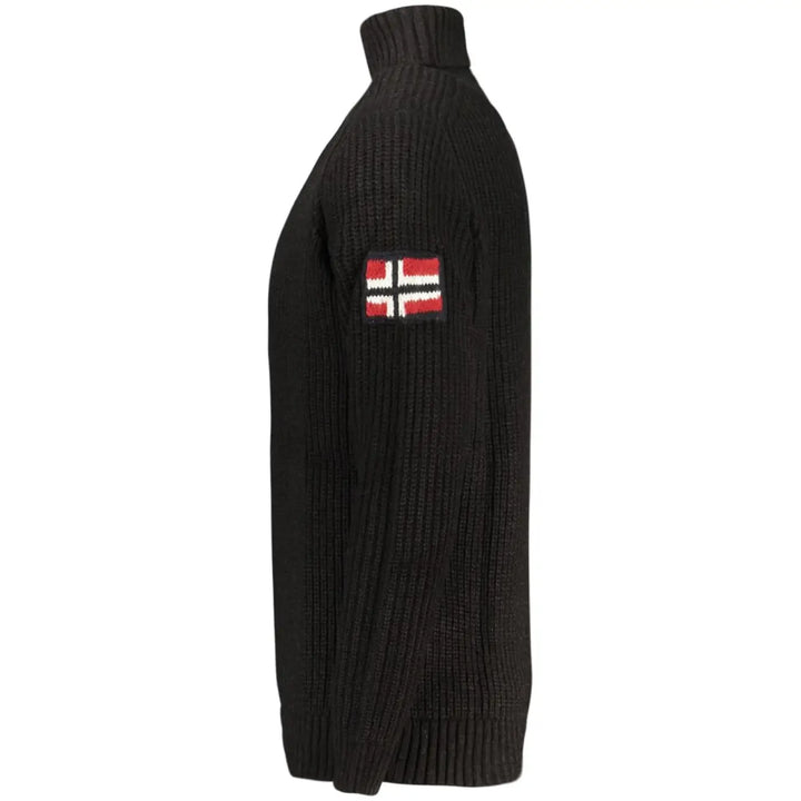 Norway 1963 Black Acrylic Men Sweater
