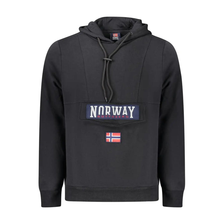 Norway 1963 Black Cotton Men’s Hooded Sweatshirt