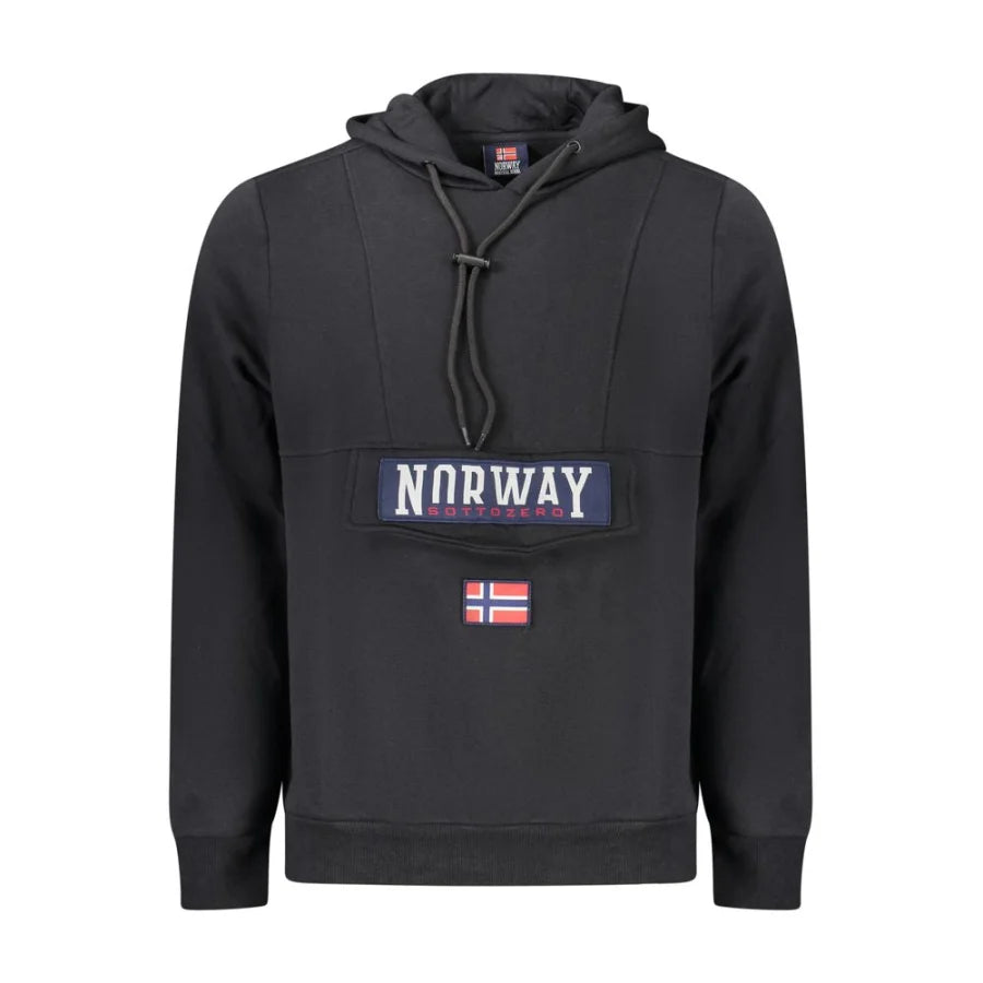 Norway 1963 Black Cotton Men’s Hooded Sweatshirt