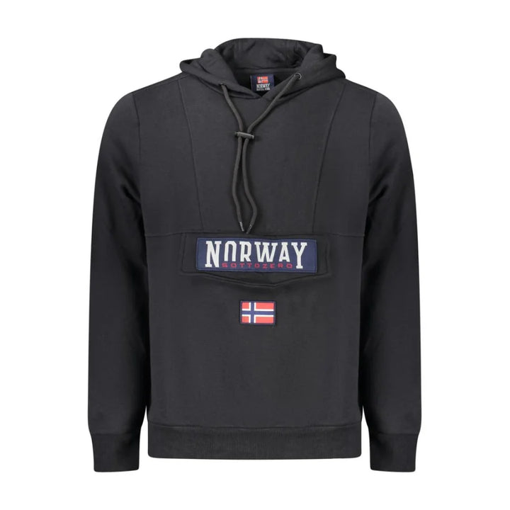 Norway 1963 Black Cotton Men’s Hooded Sweatshirt